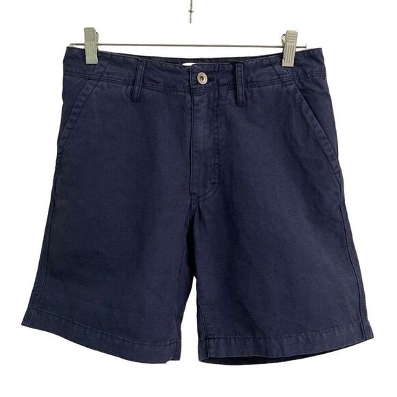 Taylor Stitch The Morse Short Mens 28 In Navy Blue Slub Linen Blend Gorpcore - Picture 1 of 10